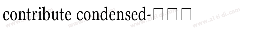 contribute condensed字体转换